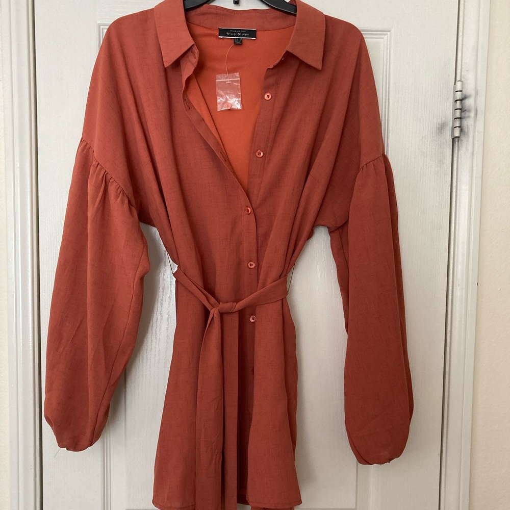 Peach Colared dress